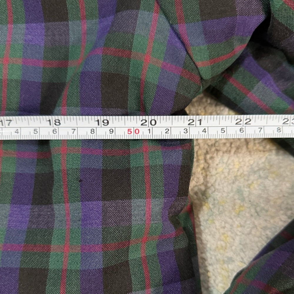 Vintage Plaid Chore Jacket Womens XL Oversized Lightweight Lined Hood Pockets - Picture 4 of 6